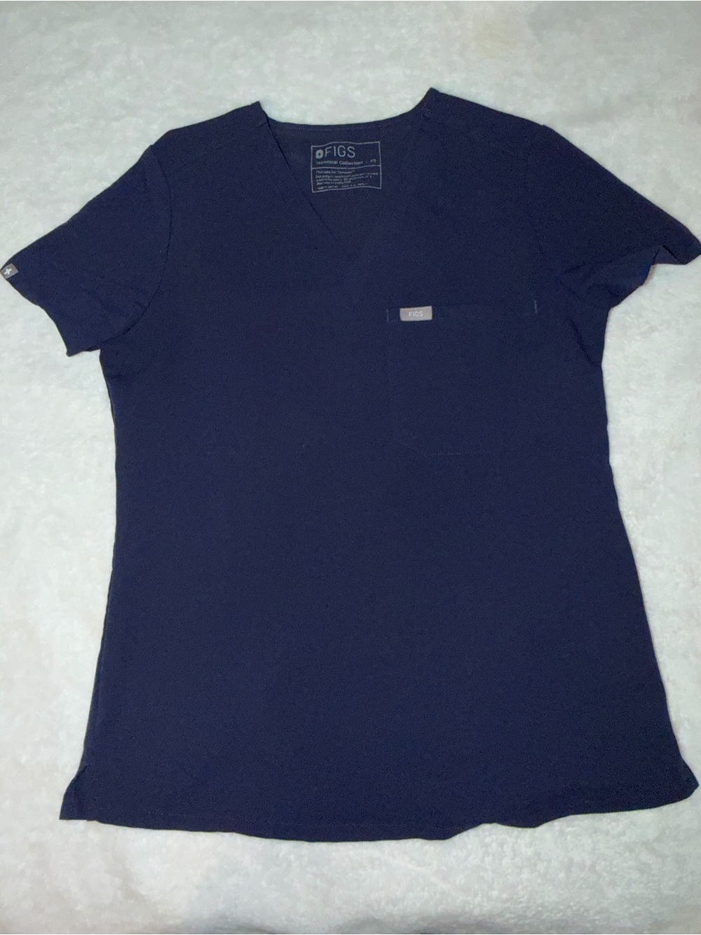 Figs Navy Catalina Scrub Top